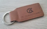 Leren sleutelhanger Leren sleutelhanger De Graveerkamer