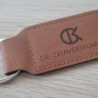 Leren sleutelhanger Leren sleutelhanger De Graveerkamer